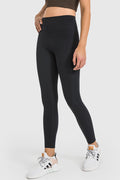 Millennia High Waist Ankle-Length Yoga Leggings - Leggings by Trendsi | Available at Handbags Specialist Headquarter