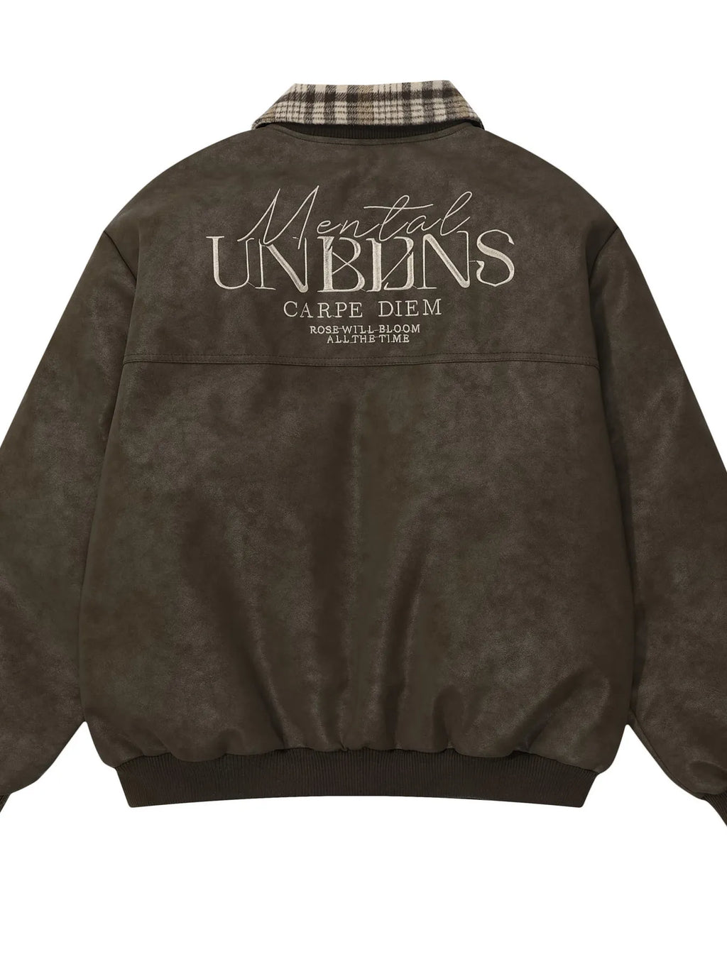 Men's Plaid Collar Detail Zip Up Jacket - Men's jackets by Trendsi | Available at Handbags Specialist Headquarter