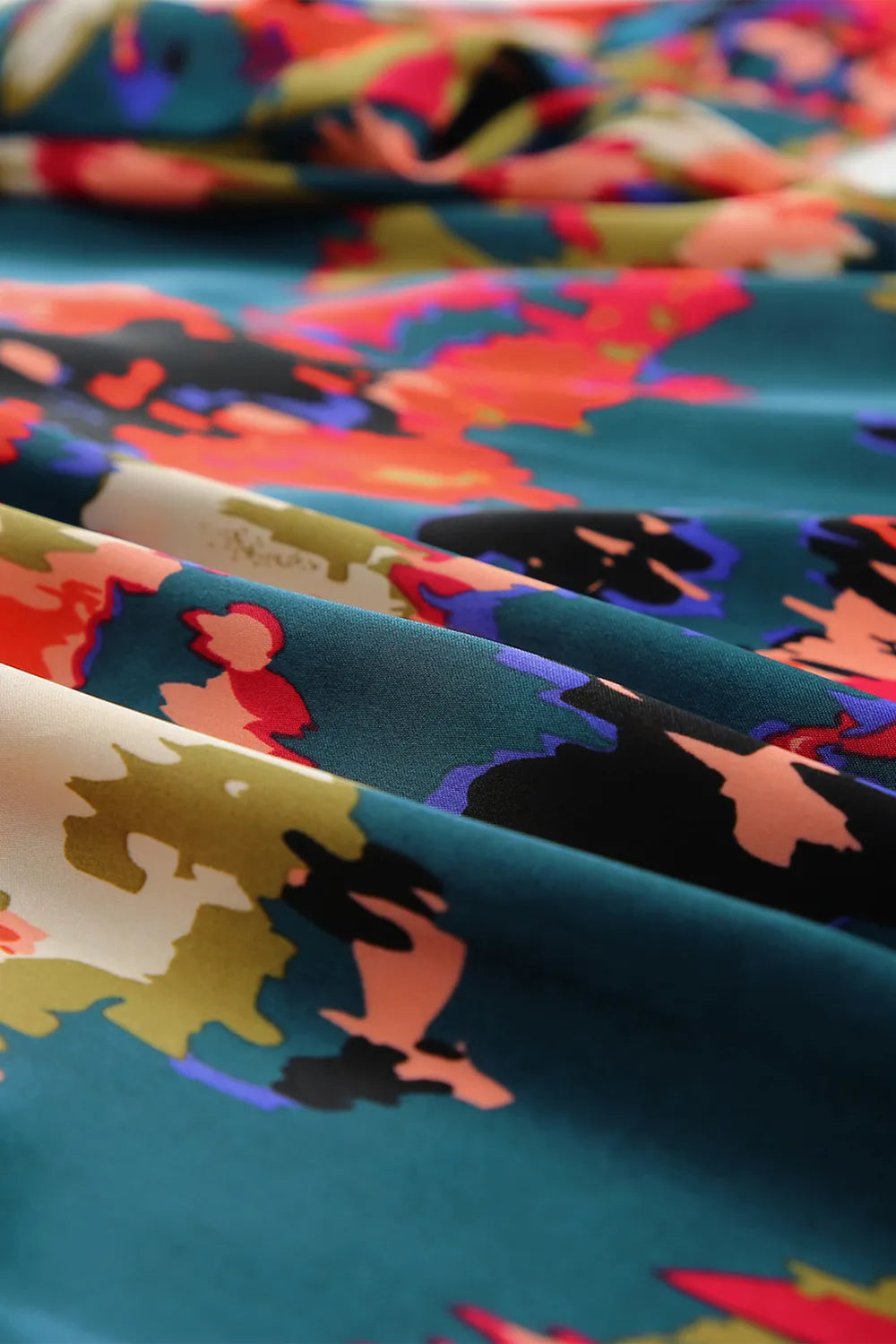 Plus Size Printed Johnny Collar Long Sleeve Blouse - Plus Size Shirts by Trendsi | Available at Handbags Specialist Headquarter