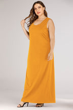 Plus Size Scoop Neck Maxi Tank Dress - Dresses by Trendsi | Available at Handbags Specialist Headquarter