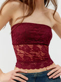 Lace Strapless Tube Top - Tops by Trendsi | Available at Handbags Specialist Headquarter
