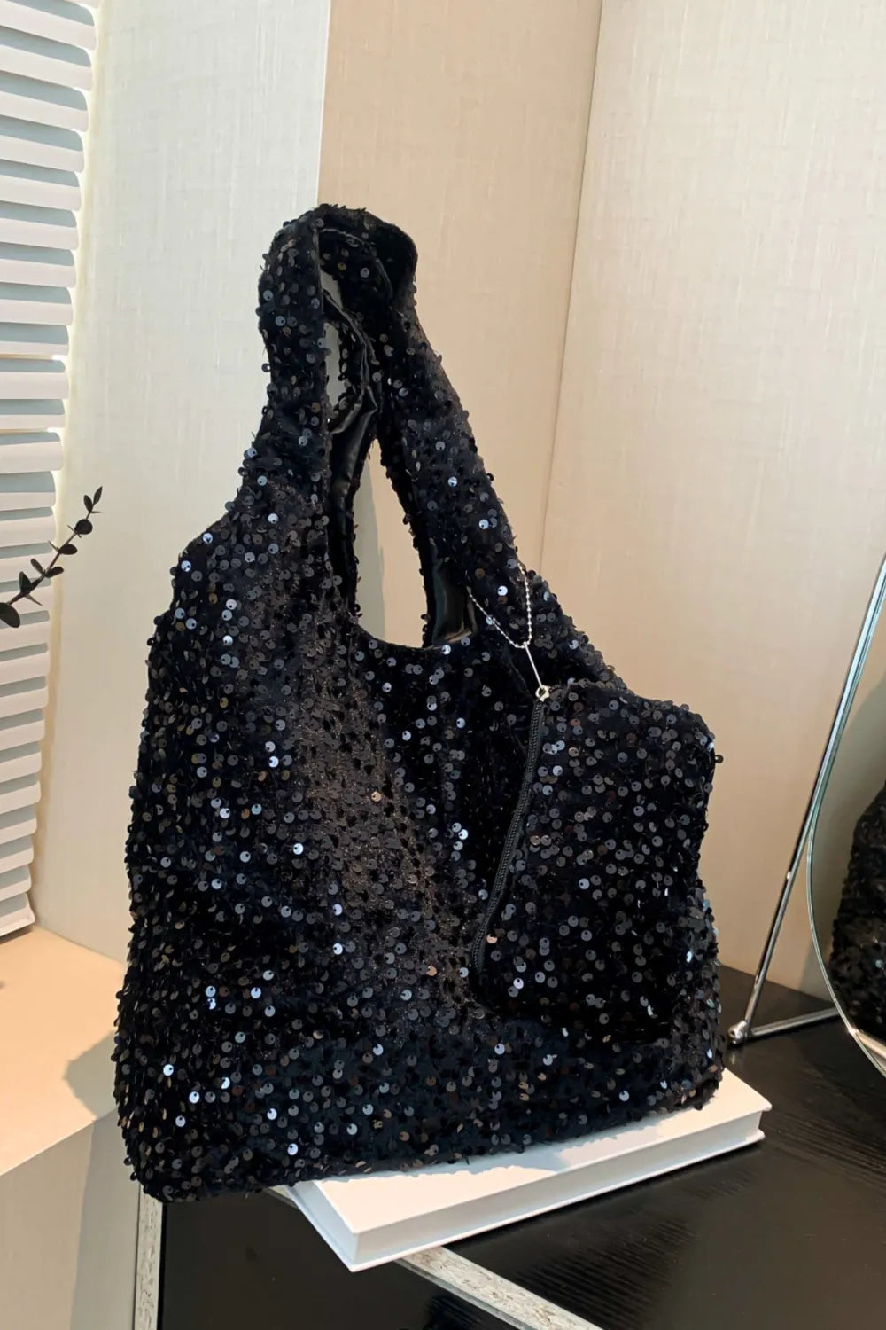 Sequin Polyester Handbag - Tote Bag by Trendsi | Available at Handbags Specialist Headquarter