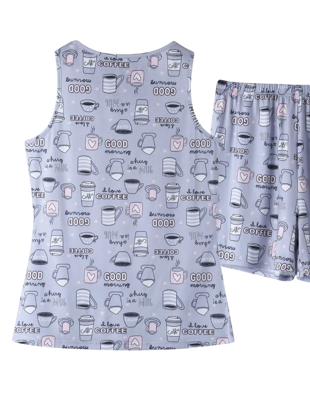 Printed Round Neck Top and Shorts Lounge Set - sleepwear by Trendsi | Available at Handbags Specialist Headquarter