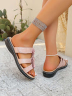 Flower Multi-Strap Flat Sandals - Women Sandals by Trendsi | Available at Handbags Specialist Headquarter