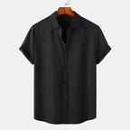 Men's Plus Size Short Sleeve Button-Up Casual Shirt - Men's Shirts by Trendsi | Available at Handbags Specialist Headquarter
