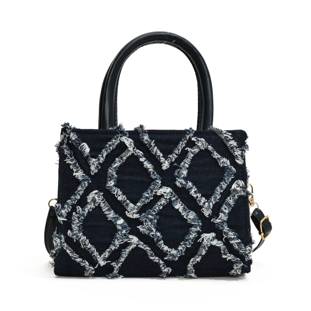 Diamond Pattern Fringe Edge Tote Bag - Tote Bag by Trendsi | Available at Handbags Specialist Headquarter