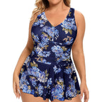 Plus Size Printed Swimsuit Dress