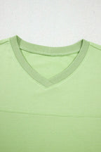 Loose V Neck Half Sleeve Tee and Drawstring Shorts Plus Size - Dresses by Trendsi | Available at Handbags Specialist Headquarter