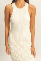 HYFVE Round Neck Bodycon Ribbed Knit Dress - Maxi Dress by Trendsi | Available at Handbags Specialist Headquarter