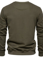 Men's Round Neck Long Sleeve Sweatshirt - Men's Sweatshirts by Trendsi | Available at Handbags Specialist Headquarter