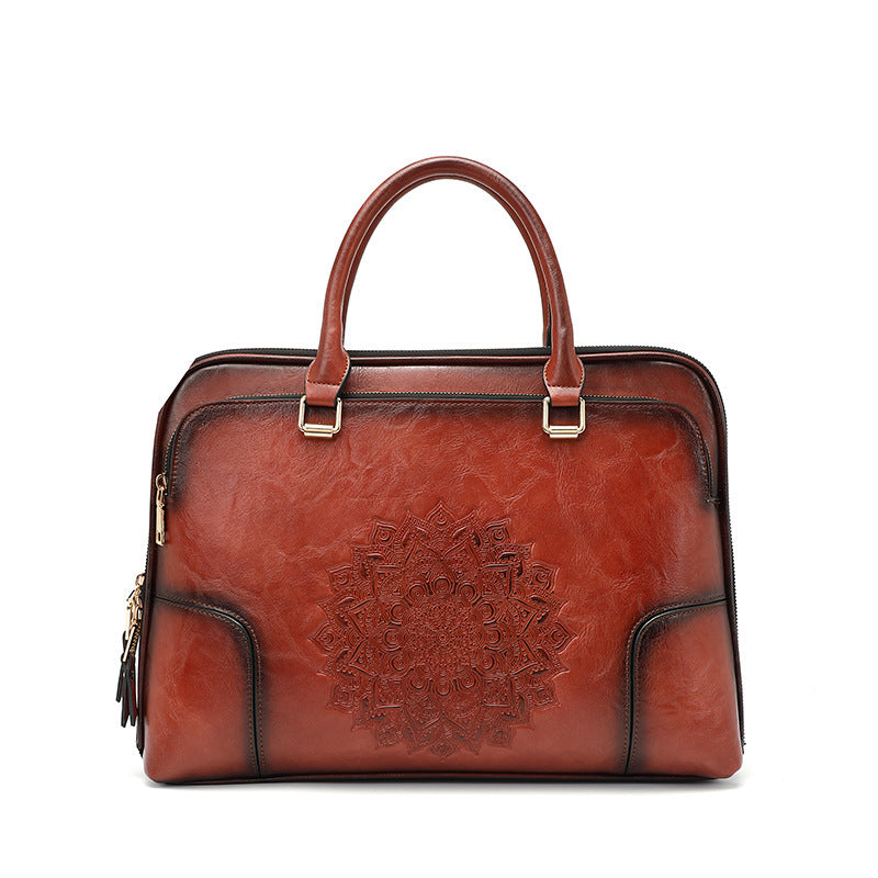 Heritage Elegance: Vintage Embossed Tote - Tote Bag by Trendsi | Available at Handbags Specialist Headquarter