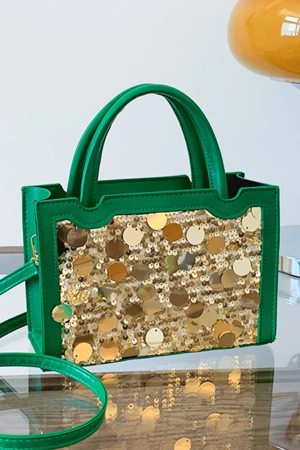 PU Leather Sequin Handbag - handbags by Trendsi | Available at Handbags Specialist Headquarter