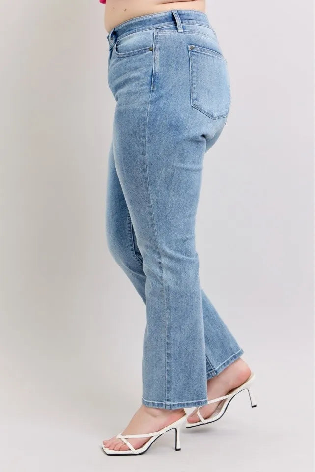 Judy Blue Plus Size High Waist Dad Jeans - Women / Jeans & Denim by Trendsi | Available at Handbags Specialist Headquarter
