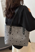 Bow Trim Polyester Tote Bag - Tote Bag by Trendsi | Available at Handbags Specialist Headquarter