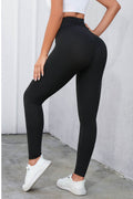 Crisscross Detail Wide Waistband Leggings - Leggings by Trendsi | Available at Handbags Specialist Headquarter