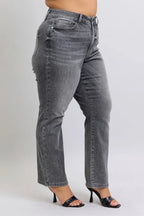 Judy Blue Full Size High Waist Rhinestone Straight Jeans Plus Size - Women / Jeans & Denim by Trendsi | Available at Handbags Specialist Headquarter