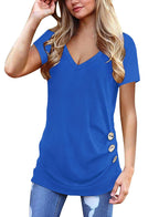 Jescakoo V-Neck Summer Tunic for Women - Women's T Shirts by Handbags Specialist Headquarter | Available at Handbags Specialist Headquarter