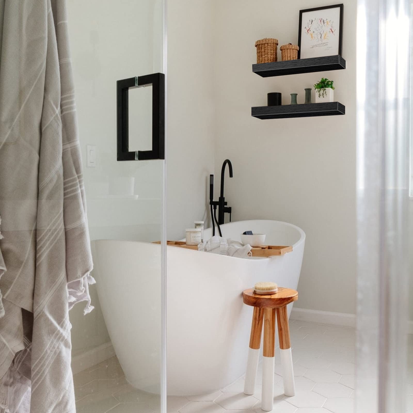 Rustic Farmhouse Shelves (008-40BN) - Decor by Handbags Specialist Headquarter | Available at Handbags Specialist Headquarter