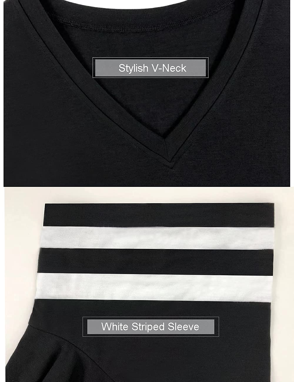 Summer V-Neck Plus Tunic Tee for Women 1X-5X - Woman T-Shirt by Handbags Specialist Headquarter | Available at Handbags Specialist Headquarter