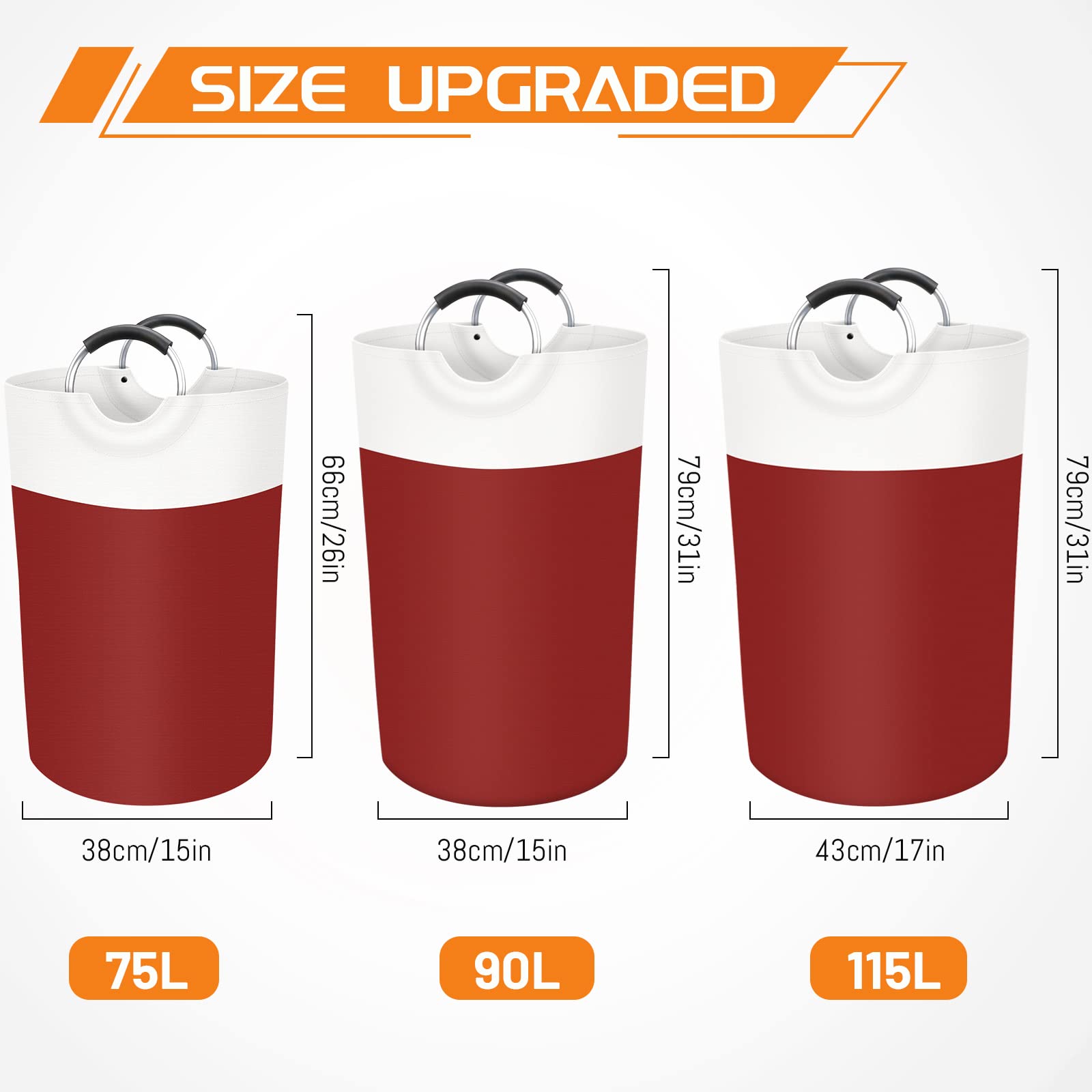 BlissTotes 90L Collapsible Laundry Hamper - Black - Laundry Baskets by Handbags Specialist Headquarter | Available at Handbags Specialist Headquarter