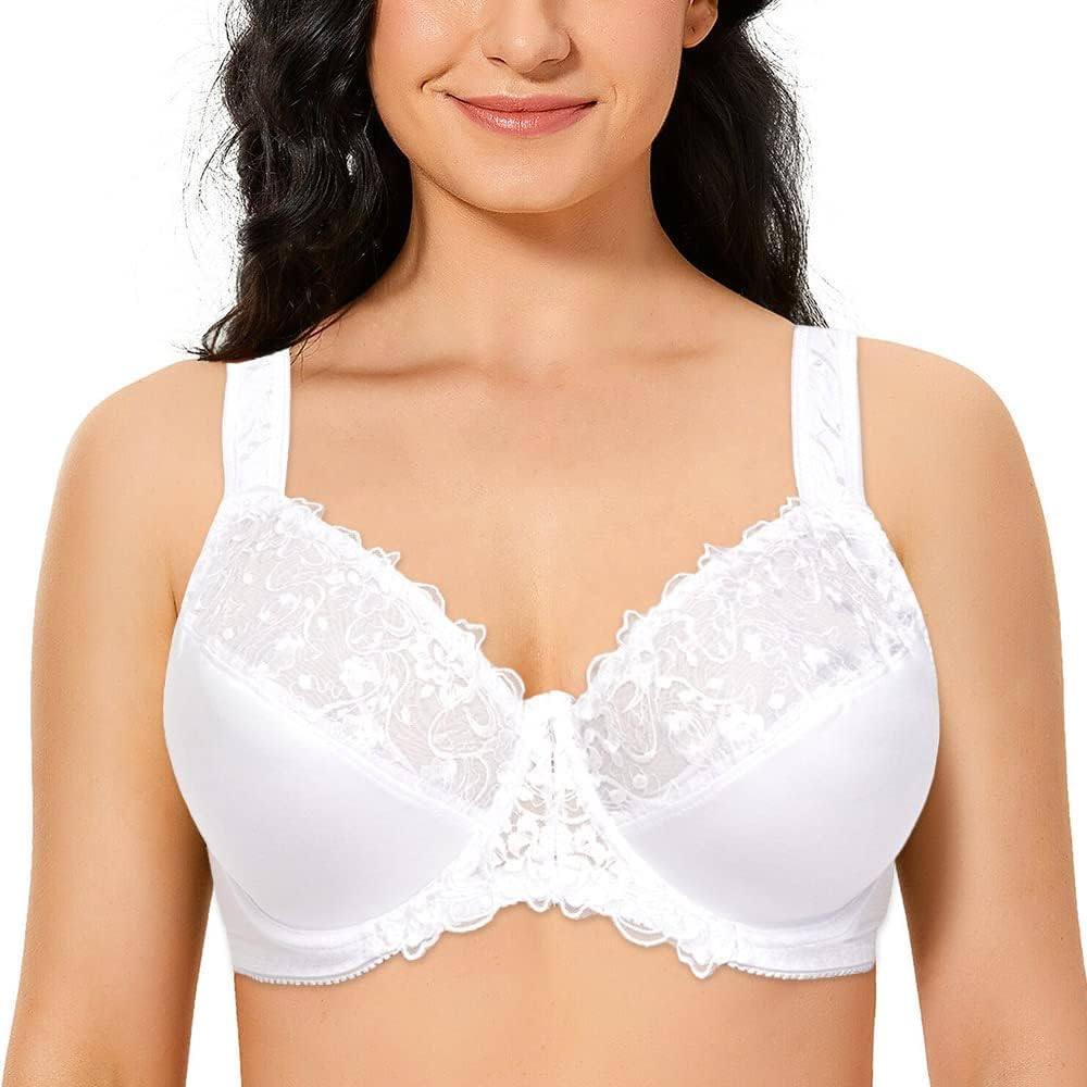 Blossom Embrace: Luxe Lace Full Coverage Bra