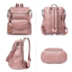 DUO-TONE Luxe Women's Leather Travel Backpack - Backpack Bags by Handbags Specialist Headquarter | Available at Handbags Specialist Headquarter