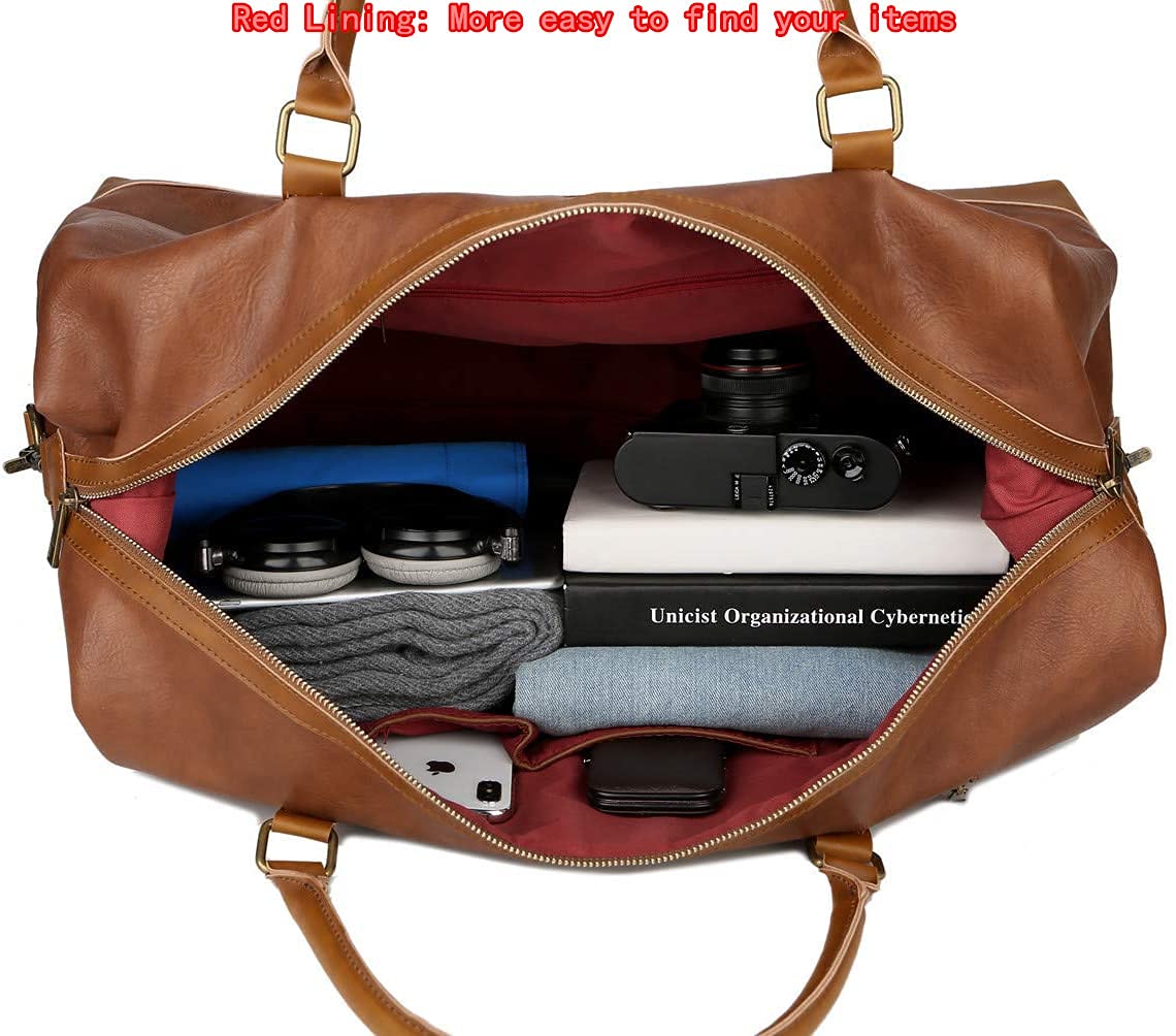 BAOSHA Vegan Leather Oversized Duffel Bag