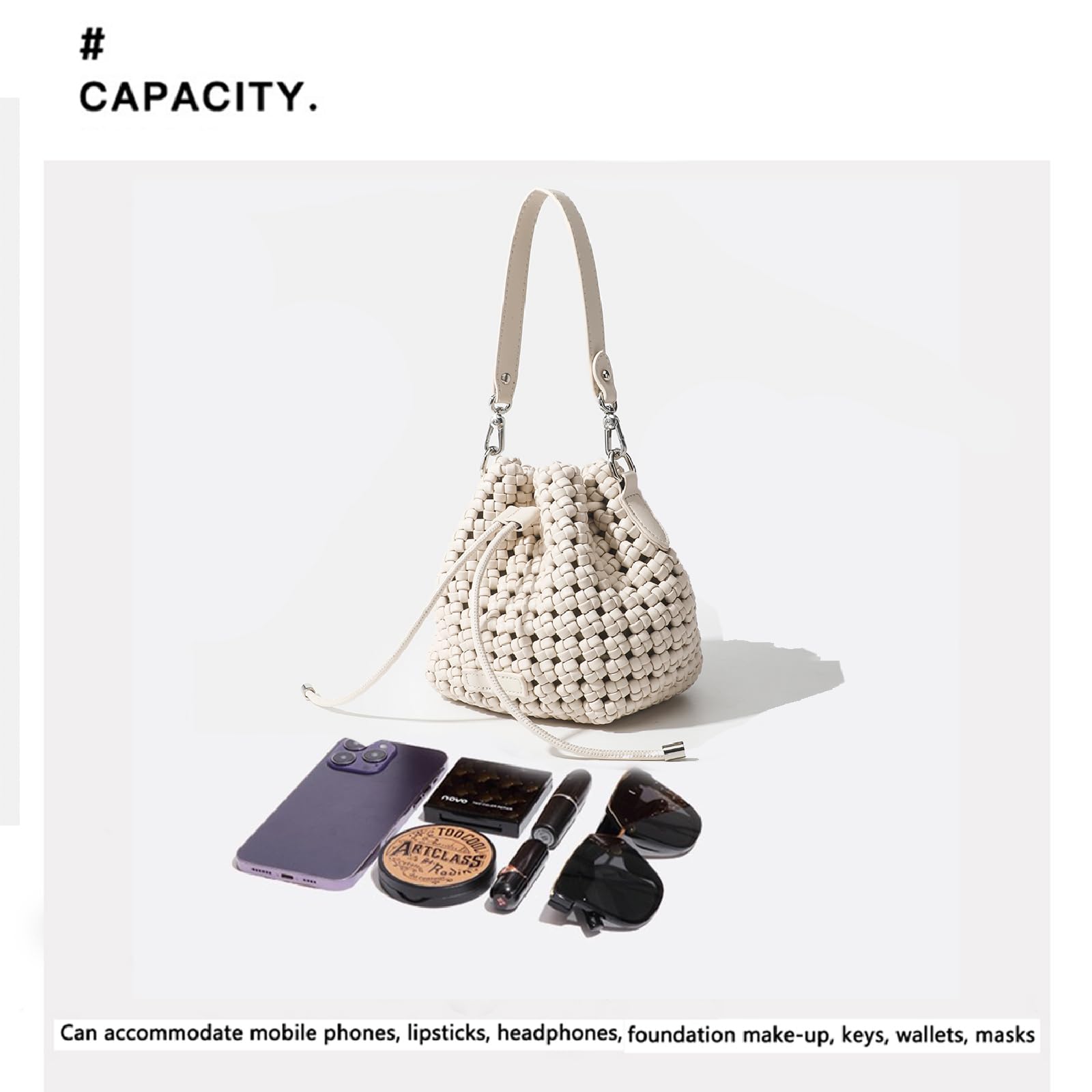 Hollow Bucket Tote Bag -  by Handbags Specialist Headquarter | Available at Handbags Specialist Headquarter