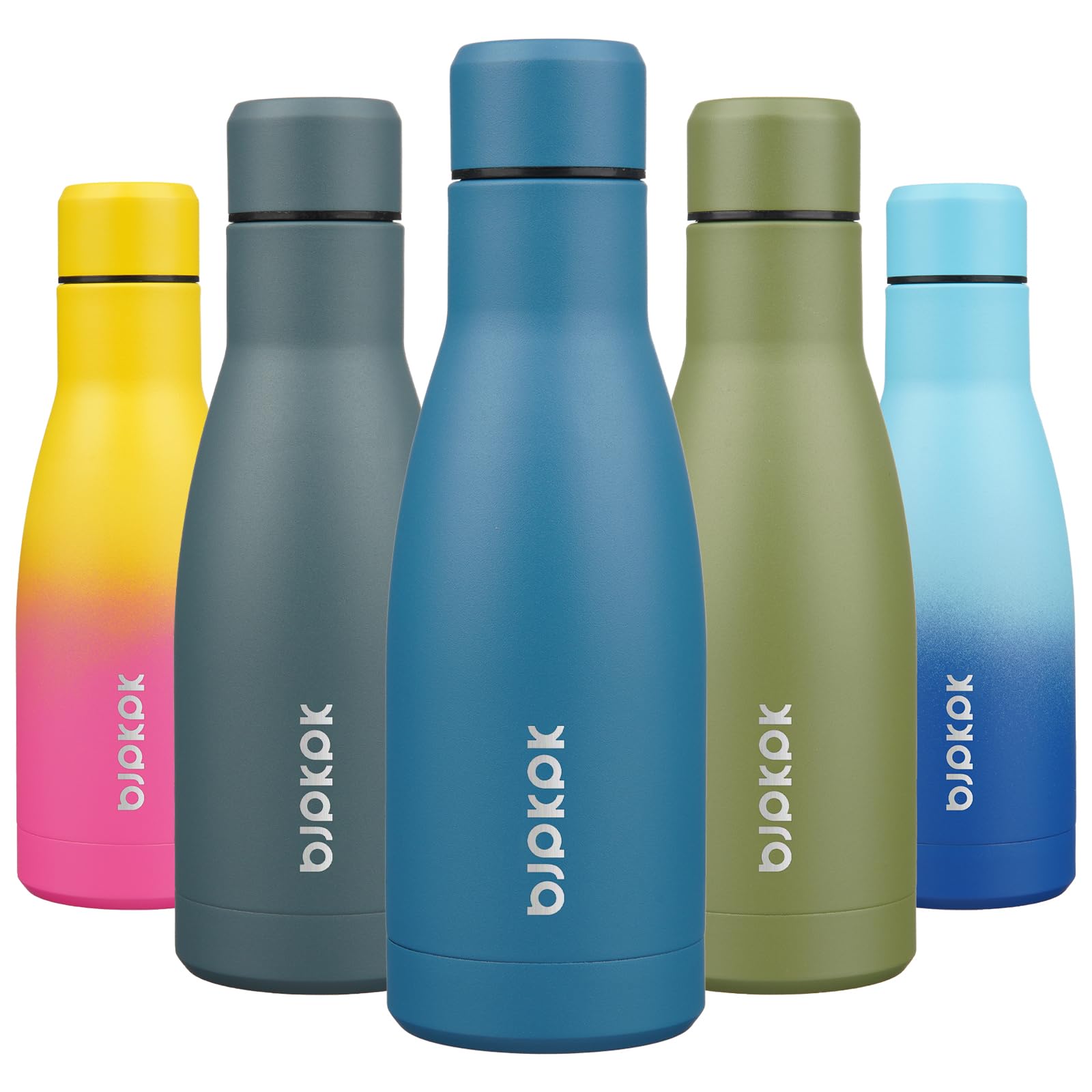 BJPKPK 17oz Insulated Stainless Steel Water Bottles,Sports Water Bottles Keep Cold for 24 Hours and Hot for 12 Hours,BPA Free for Travel,Pink