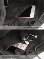 AFKOMST Chic Leather Bucket & Crossbody Bag Set -  by Handbags Specialist Headquarter | Available at Handbags Specialist Headquarter