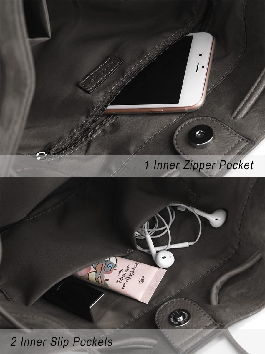 AFKOMST Chic Leather Bucket & Crossbody Bag Set -  by Handbags Specialist Headquarter | Available at Handbags Specialist Headquarter