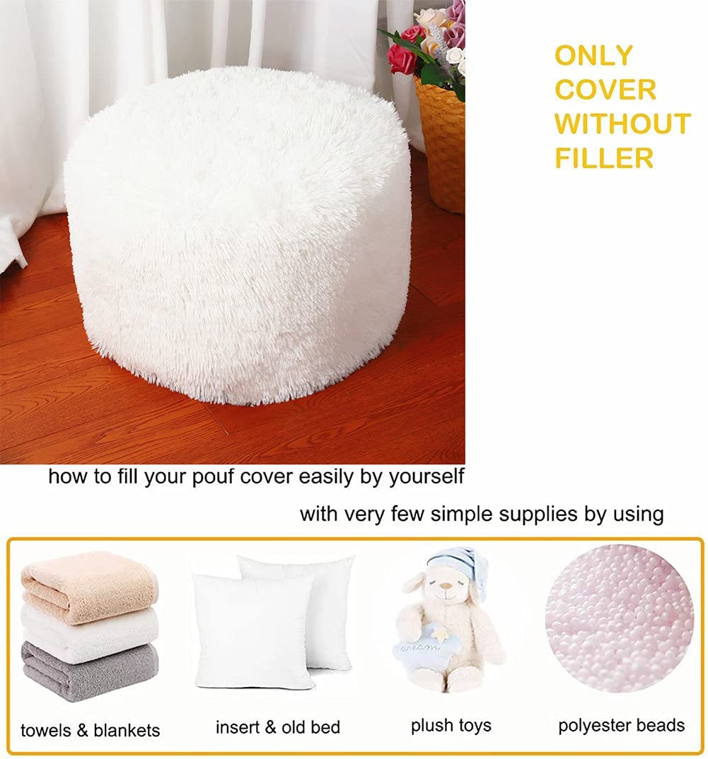 VersaPouf: Unstuffed Ottoman & Foot Rest Cover - Decor by Handbags Specialist Headquarter | Available at Handbags Specialist Headquarter