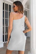 One-Shoulder Tulip Hem Bodycon Dress - Maxi Dress by Trendsi | Available at Handbags Specialist Headquarter