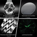 SteelGlow: OLEVS Quartz Men's Luminous Watch