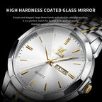 AzureGleam: Elite Men's Diamond Steel Watch