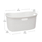 Ivory Wicker Mind Reader 40L Laundry Basket - Laundry Baskets by Handbags Specialist Headquarter | Available at Handbags Specialist Headquarter