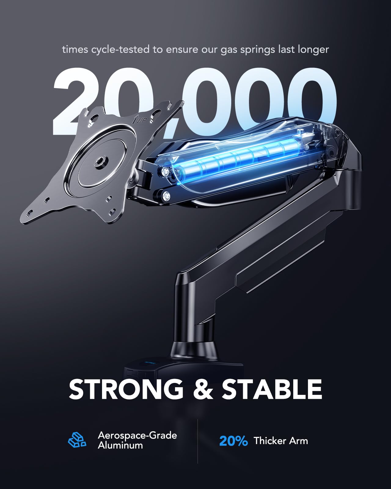 HUANUO Gas Monitor Arm - Adjustable VESA Stand - Gaming Accessories by Handbags Specialist Headquarter | Available at Handbags Specialist Headquarter