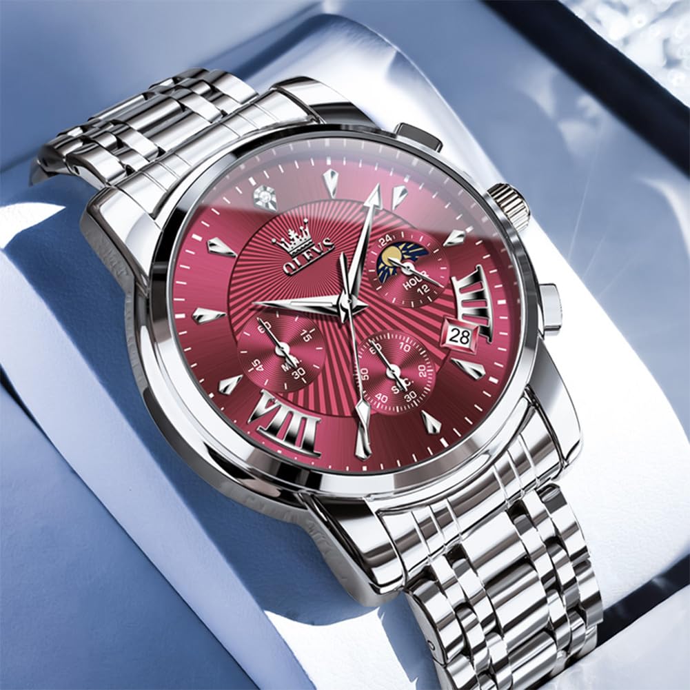 EclipseTime: Luminous Men's Luxury Chrono Watch