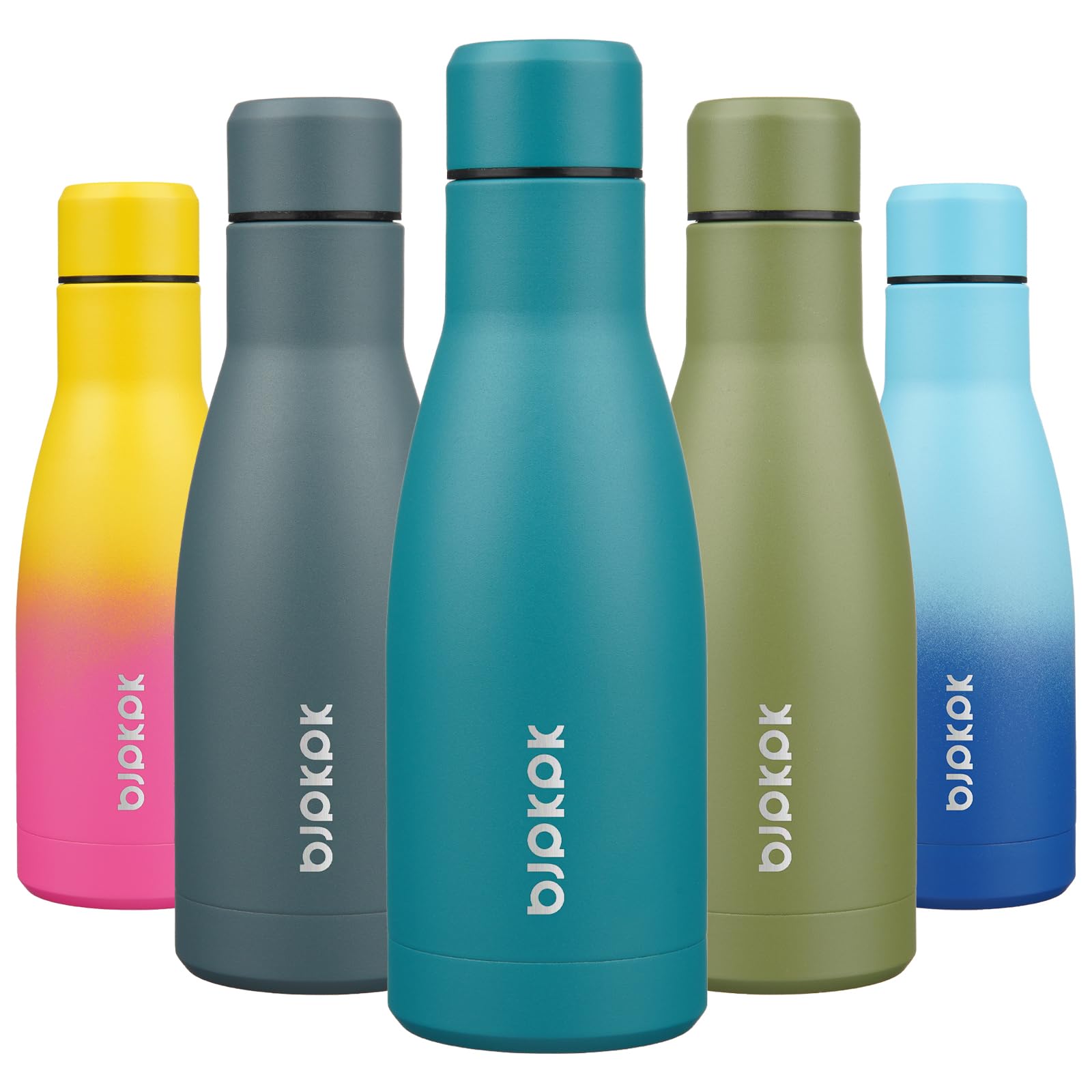 BJPKPK 17oz Insulated Stainless Steel Water Bottles,Sports Water Bottles Keep Cold for 24 Hours and Hot for 12 Hours,BPA Free for Travel,Pink