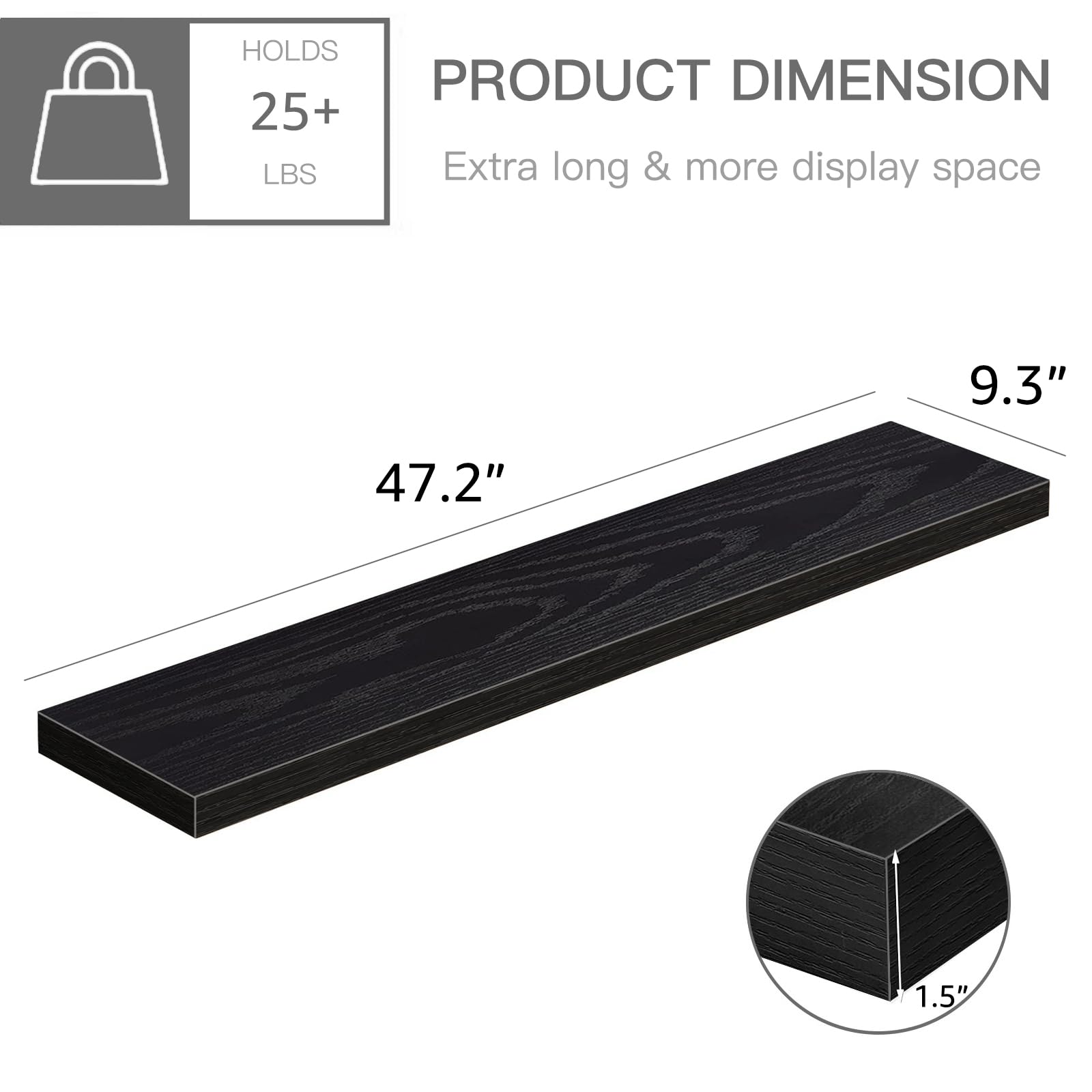 Rustic Farmhouse Shelves (008-40BN) - Decor by Handbags Specialist Headquarter | Available at Handbags Specialist Headquarter