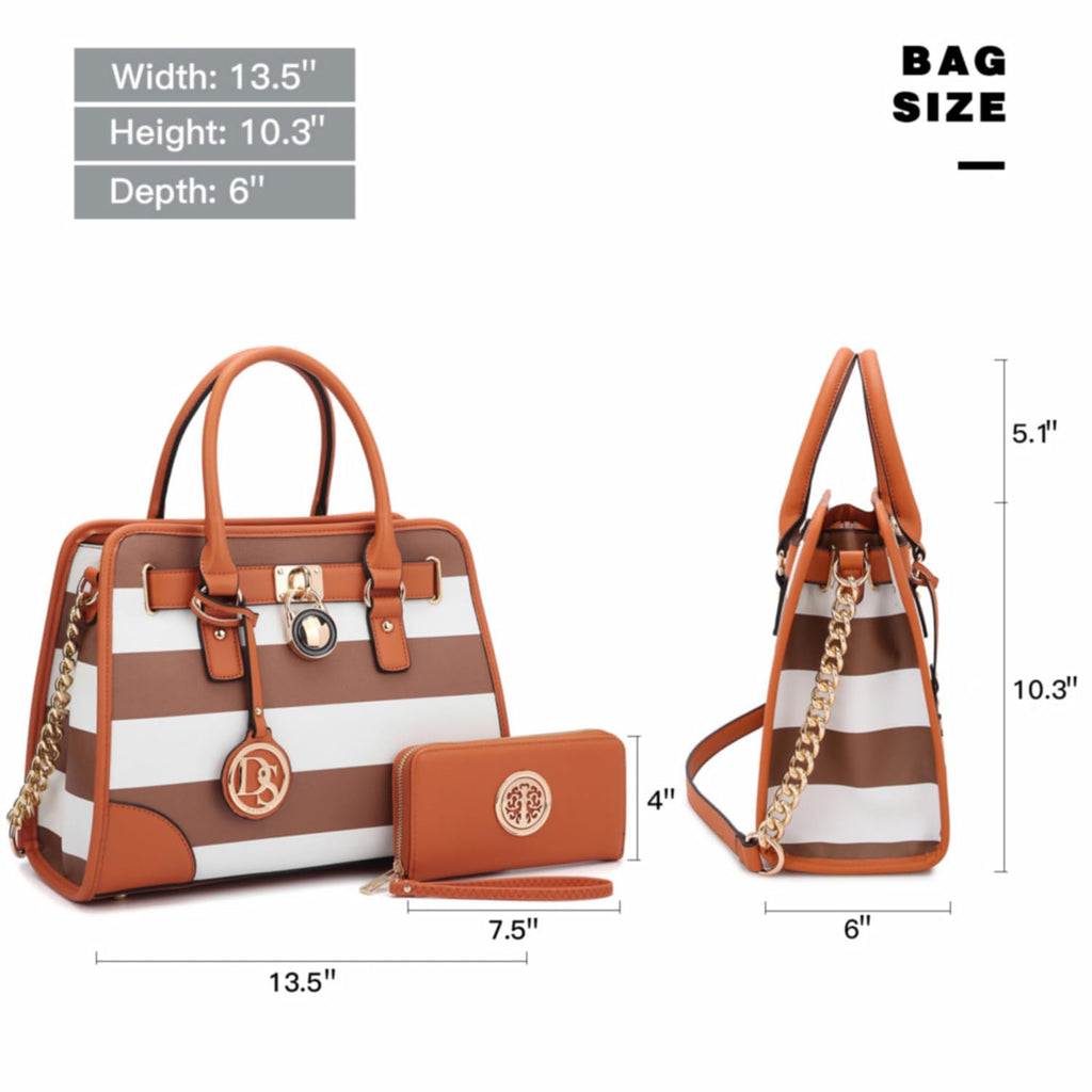 Dasein Women’s 2pcs Satchel & Shoulder Bag Set
