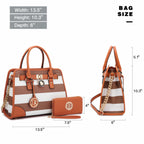 Dasein Women’s 2pcs Satchel & Shoulder Bag Set