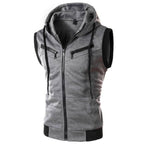 PrevFit Men's Sleeveless Zip-Up Hoodie Vest