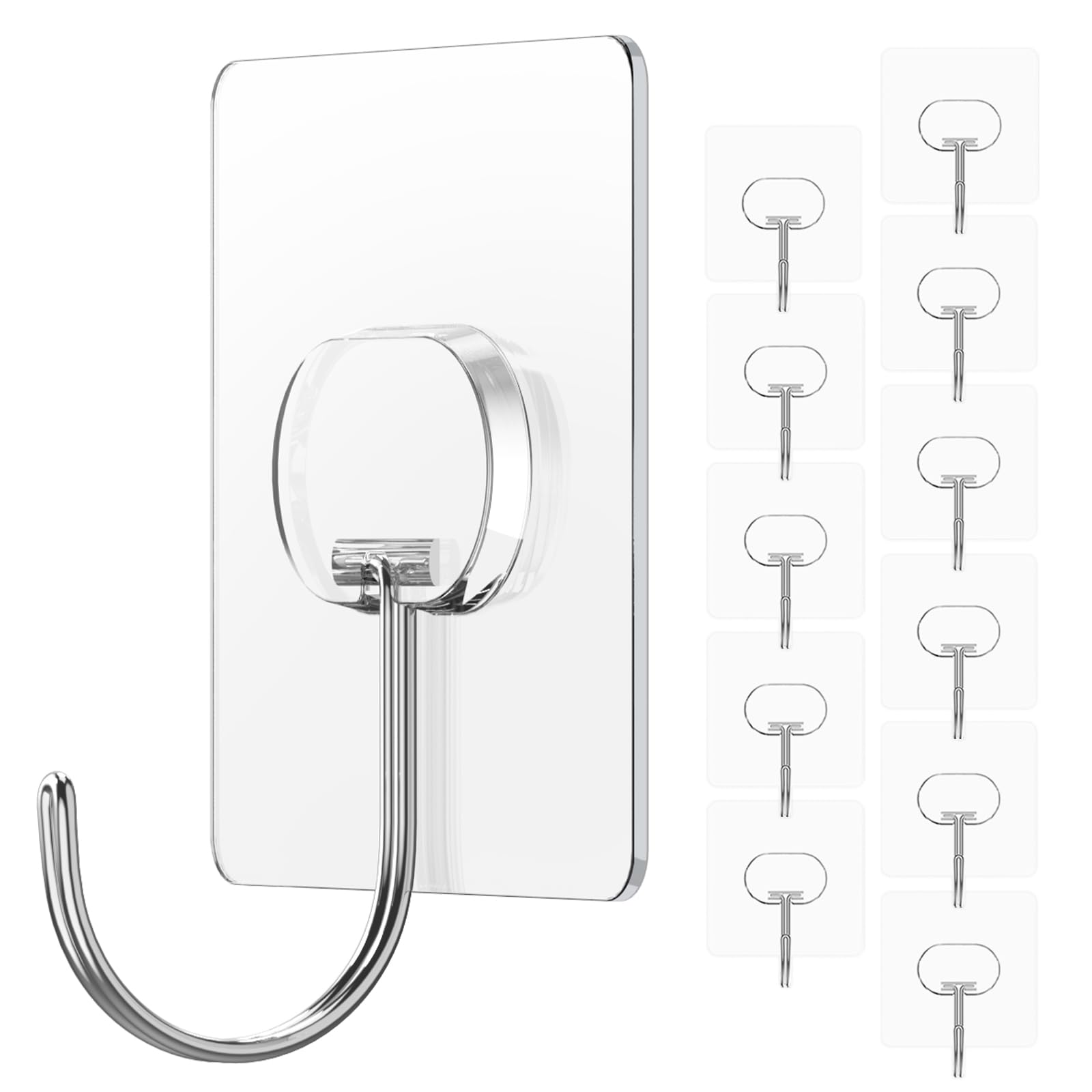 Heavy Duty Transparent Wall Hooks - 8 Pack - Decor by Handbags Specialist Headquarter | Available at Handbags Specialist Headquarter