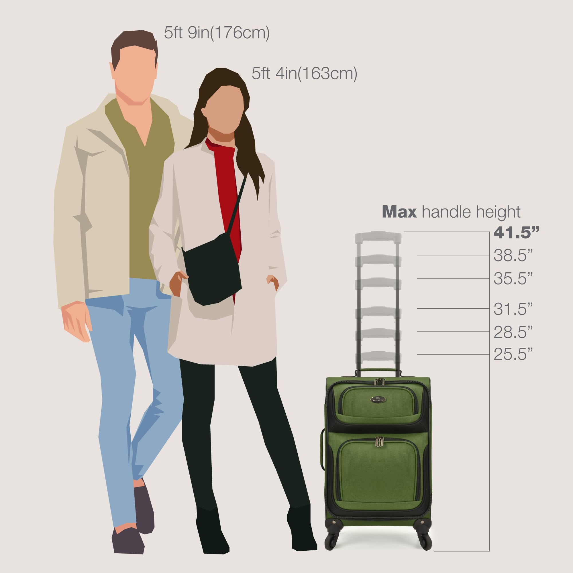 U.S. Traveler Rio Expandable Orange Carry-on -  by Handbags Specialist Headquarter | Available at Handbags Specialist Headquarter