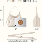 Pocket Zipper Hobo Bag - Hobo Bags by Handbags Specialist Headquarter | Available at Handbags Specialist Headquarter