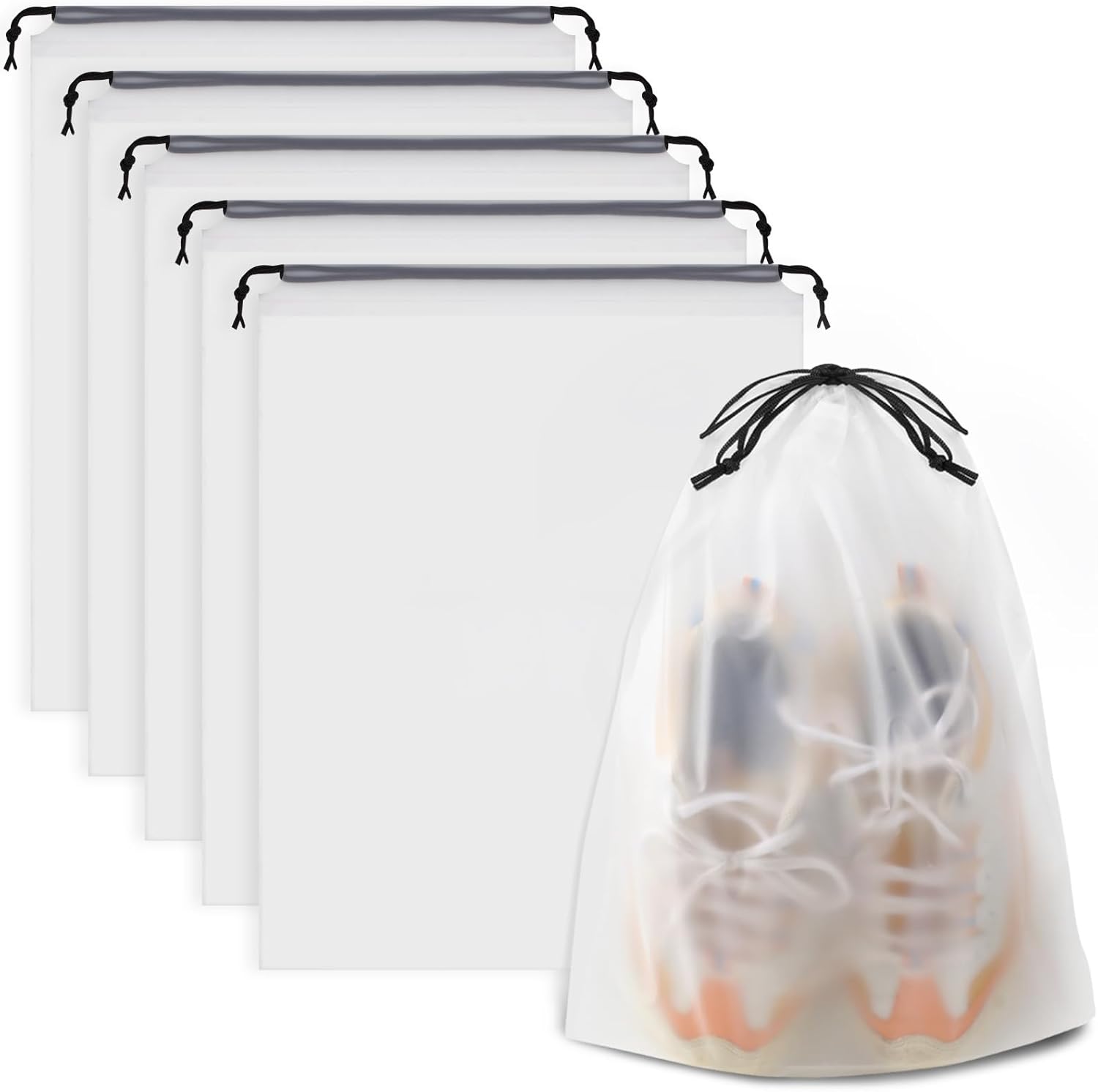 Travel Clear Shoe Bags - 5 Pack Waterproof Storage -  by Handbags Specialist Headquarter | Available at Handbags Specialist Headquarter