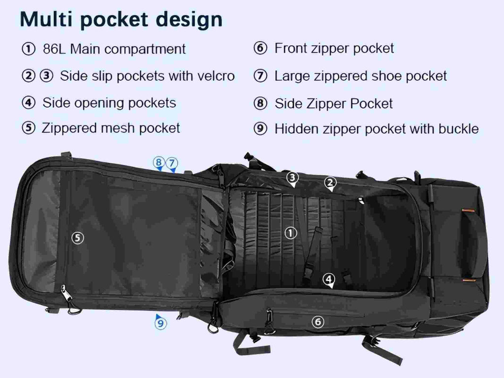 AquaRoll 29 Quilted Wheeled Duffle Backpack -  by Handbags Specialist Headquarter | Available at Handbags Specialist Headquarter