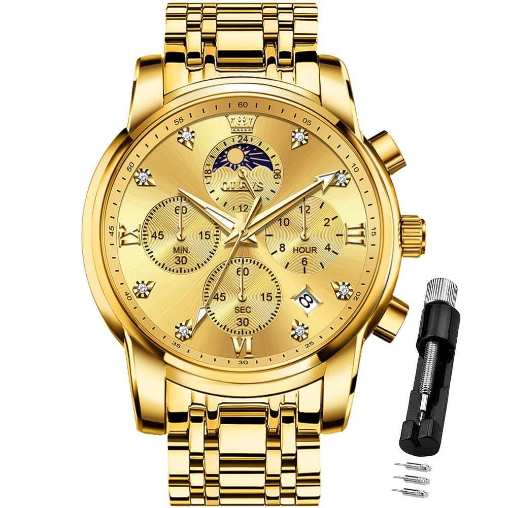 AzureGleam: Elite Men's Diamond Steel Watch