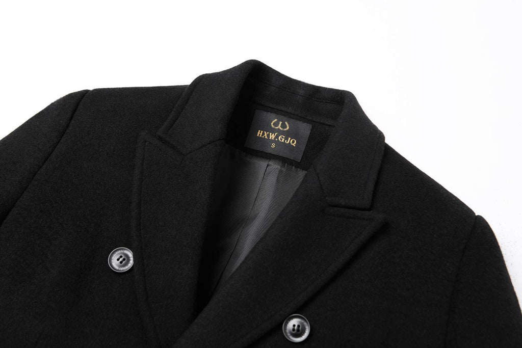 Men's Premium Wool Blend Double Breasted Coat